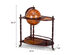 Costway Wood Globe Wine Bar Stand 34'' H 16th Century Italian Rack Liquor Bottle Shelf