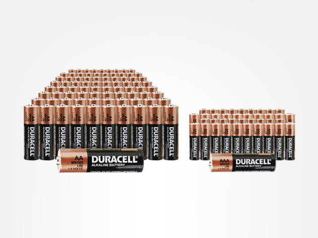 Trusted Everywhere: 100 AA & 50 AAA Duracell Batteries