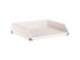 Threshold Natural Wood Sleek Desk Dovetail Joints Metal Corner Hinges Paper Tray, White