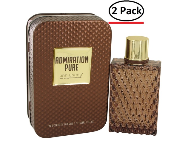 Admiration Pure by Linn Young Eau De Toilette Spray 3.3 oz for Men (Package of 2)