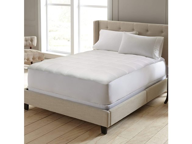 WellRest Soft Defense Mattress Pad with NeverWet Technology, Waterproof & Stain Resistant - White