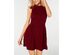 Speechless Juniors' Lace-Shoulder Knit Skater Dress Red Size Small