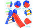 Costway Children Kids Toddlers Folding Slide W/Bask - Red&Blue&Yellow
