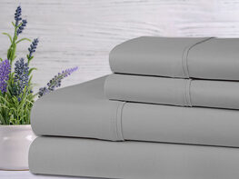 Bamboo 4-Piece Lavender Scented Sheet Set (Silver/King)
