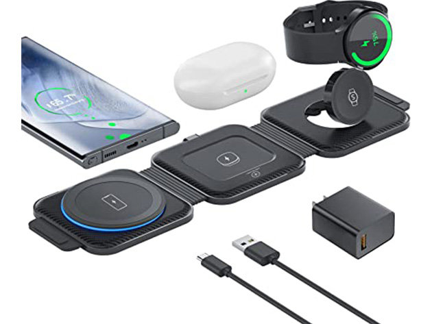 Gabba goods dual wireless charging discount station for phone and smart watch