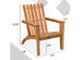 Costway 2 Piece Patio Acacia Wood Adirondack Chair Lounge Armchair Durable Outdoor Garden