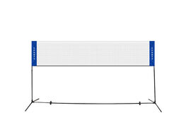 Costway Portable 10'x5' Badminton Beach Volleyball Tennis Training Net w/ Carrying Bag Red with Blue Sides