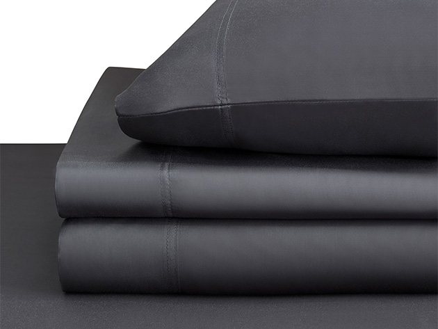 Kathy Ireland 300 Thread Count 100% Bamboo Rayon Sheet Set (Full/Charcoal)