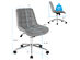 Costway Mid Back Armless Office Chair Adjustable Swivel Fabric Task Desk Chair - Gray