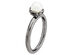 Freshwater Cultured Pearl Ring in Ruthenium Black Plated Sterling Silver - 9