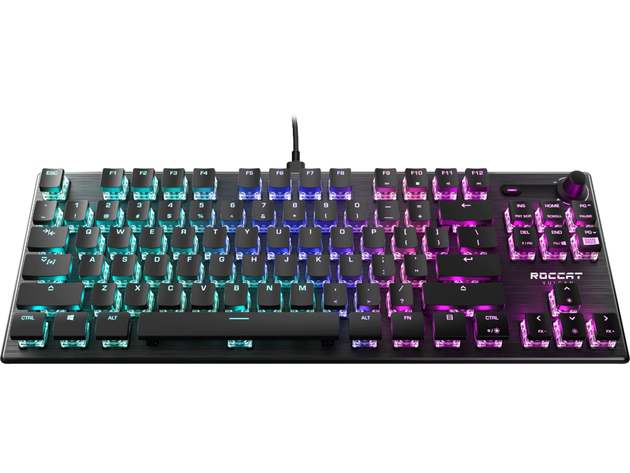 ROCCAT Vulcan TKL Compact Mechanical Gaming Keyboard with Titan Switch Linear, RGB Lighting, and Anodized Aluminum Top Plate