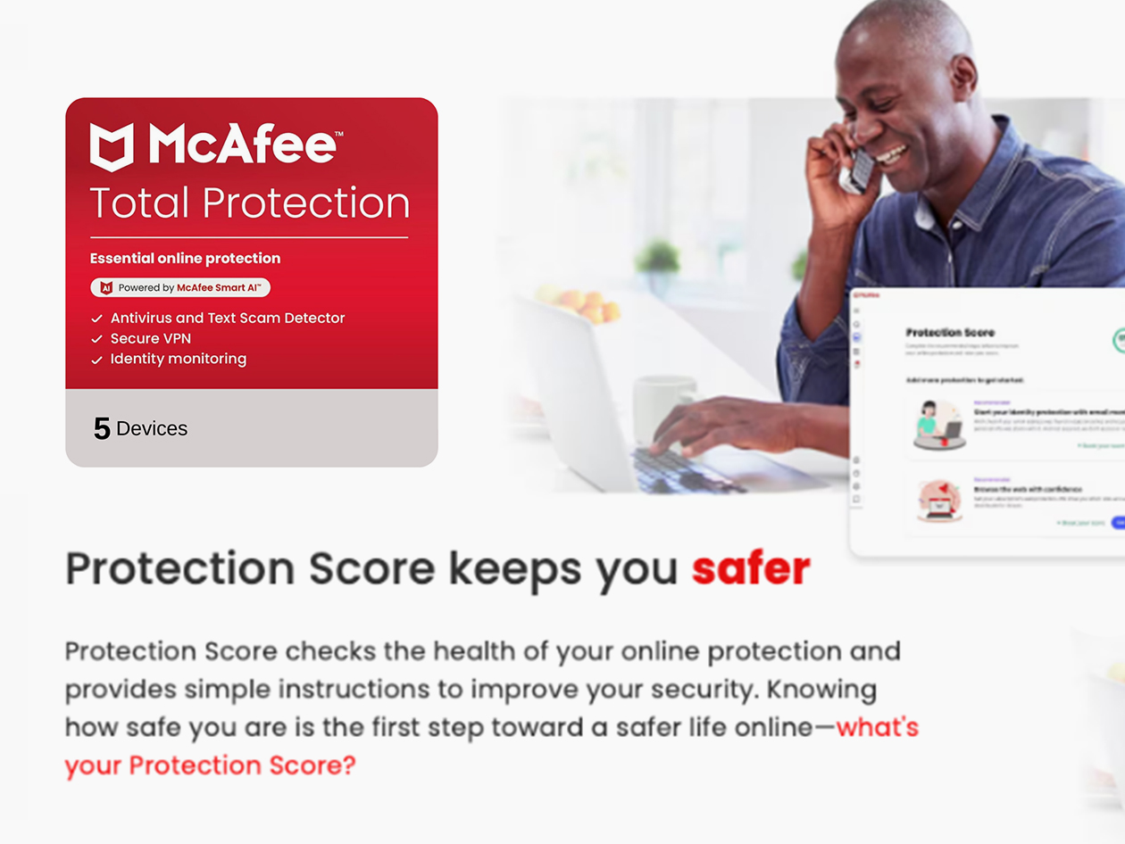 McAfee Total Protection 5-Device: 2-Year Subscription