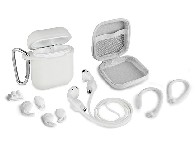 Aduro AirPods 8-Piece Accessory Bundle (White)