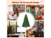 Costway 4.5Ft\6.5Ft\7.5Ft Pre-lit Hinged Christmas Tree w/ Pine Cones Red Berries and 300\450\450 LED Lights