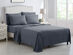 Kathy Ireland Brushed Microfiber Sheet Set (Dark Grey/Twin)