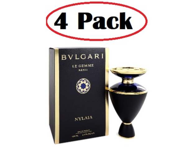 4 Pack of Bvlgari Le Gemme Reali Nylaia by Bvlgari Eau De Parfum Spray 3.4 oz