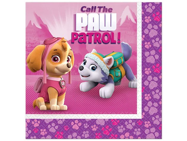 Paw Patrol The Movie Two-Ply Paper Napkins 33x33cm - 20pk | Once Upon A