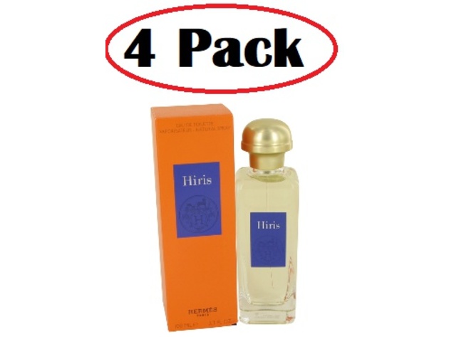 4 Pack of HIRIS by Hermes Eau De Toilette Spray 3.4 oz