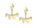 Homvare Women’s 925 Sterling Silver Triangle Fringe Ear Jacket Earrings - Gold