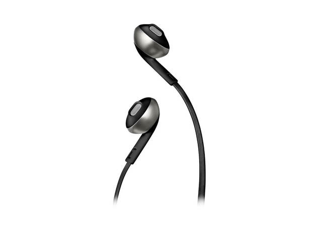 JBL T205BTBLK Tune 205BT Bluetooth Ear-Buds with Three Button Remote and Mic - Black