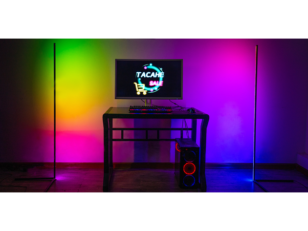 56" RGB LED App-Enabled Remote Floor Lamp (3-Pack)