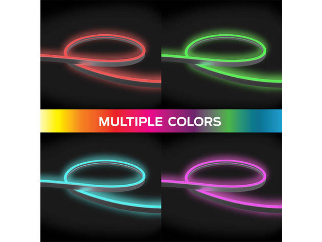 Monster MLB71033RGB 16.4ft Neon Smart Indoor/Outdoor Multi-Color LED Light Strip