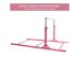 Costway Kids Gymnastics Parallel Bars Double Horizontal Bars Adjustable Width Height - Pink