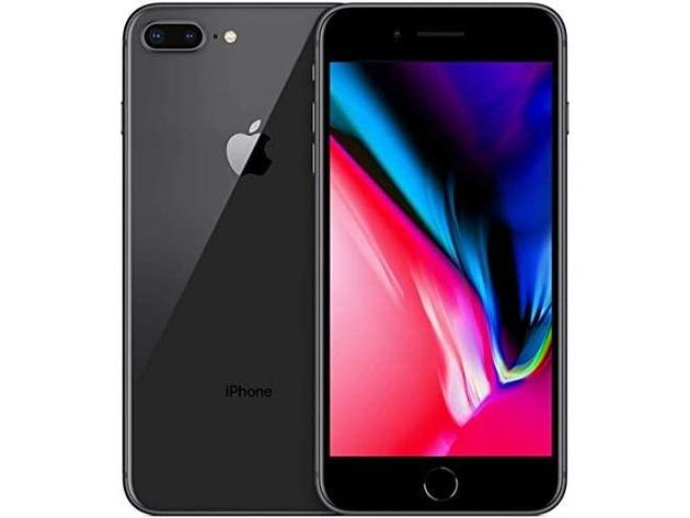Apple iPhone 8 Plus, US Version, 5.5" 64GB GSM Carriers Smartphone -- Space Gray (Used, No Retail Box)
