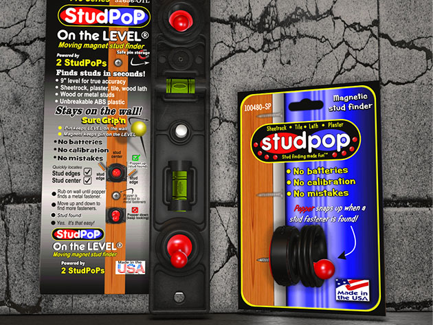 StudPoP® On the LEVEL +  Original Magnetic Stud Finder