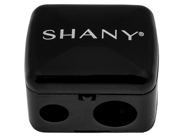 SHANY Cosmetic Pencil Sharpener - Eyeliner and Lip Pencil Dual Sharpener with Removable Lid for Traditional and Jumbo Pencils