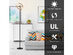 Costway LED Floor Lamp Modern Standing Pole Light Dimmable Torchiere Touch Control Black - Black