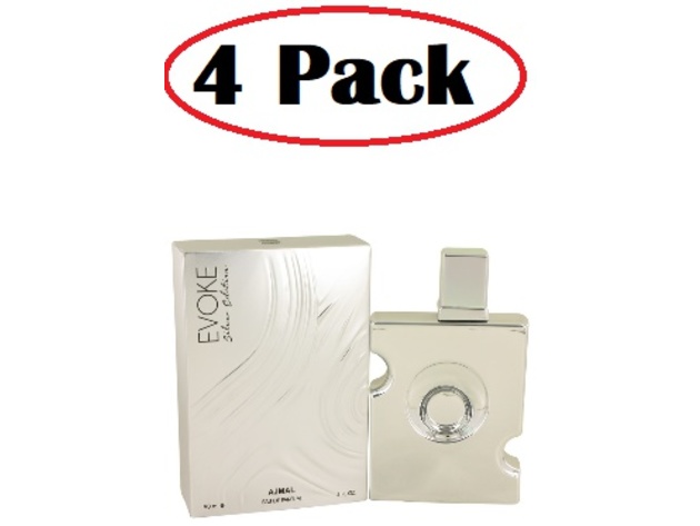 4 Pack of Evoke Silver Edition by Ajmal Eau De Parfum Spray 3 oz