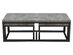 Diamond Sofa 3-Pc Rectangular Atlus Nesting Cocktail Set w/Faux Concrete- Black (Used, Damaged Retail Box)