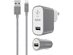 Belkin Wall and Car Charger Kit for iPhone 8/7 & iPad - Retail Packaging Gray