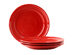 Concentrix 10.5" Round Dinner Plates: Set of 4 (Cayenne Red)