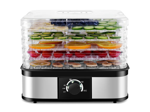 Costway Food Dehydrator 5 Tray Food Preserver Fruit Vegetable Dryer Temperature Control - as pic