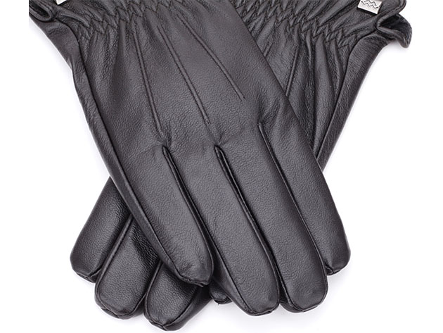 Cold-Weather Leather Gloves (Espresso/XL)