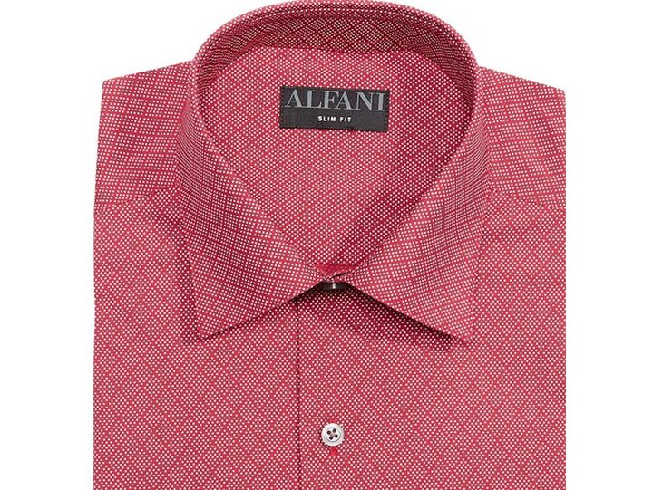 Alfani Men's Slim-Fit Performance Stretch Easy-Care Dress Shirts Red Size  32-33 | StackSocial