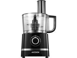 AICOOK 16 Functions Food Processor, 700W, 12-Cup Food Chopper with 4 Speeds for Chopping, Pureeing, Mixing, Shredding, Whisking Eggs and Slicing