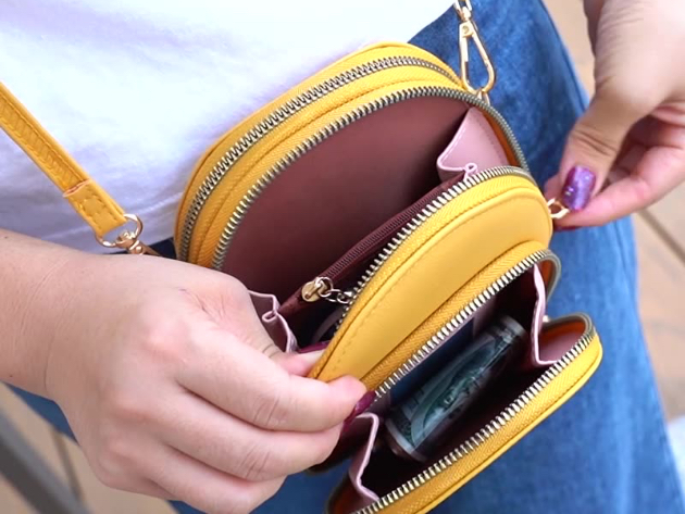 Lior Crossbody Cellphone Purse Pink