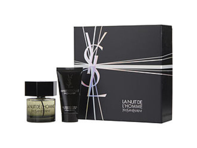 LA NUIT DE L'HOMME YVES SAINT LAURENT by Yves Saint Laurent EDT SPRAY 2 OZ & ALL OVER SHOWER GEL 1.7 OZ For MEN