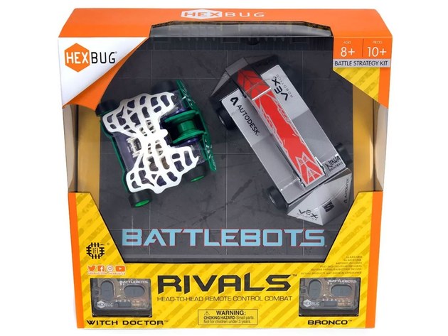 Hexbug Battlebots Rivals Bronco and Witch Doctor with Remote and App-Controlled Robot