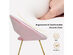 Costway Modern Velvet Accent Chair Upholstered Vanity Chair w/Golden Metal Leg - Pink