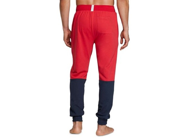 Tommy Hilfiger Men's Color Block Logo Joggers Red Size Extra Large