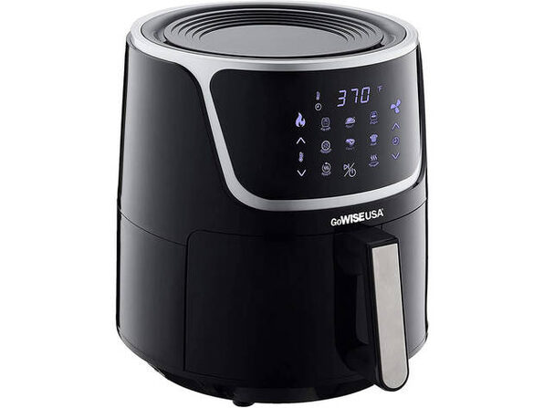 GoWISE USA Electric Air Fryer with Dehydrator - Black/Silver, 7 qt