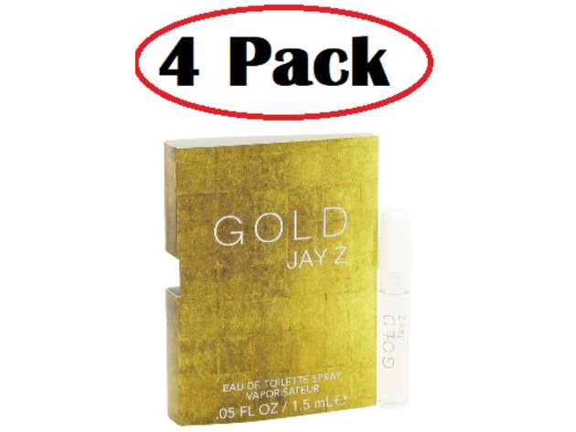 4 Pack of Gold Jay Z by Jay-Z Vial (sample) .05 oz