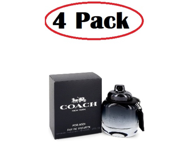 4 Pack of Coach by Coach Eau De Toilette Spray 1.3 oz