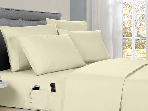 Kathy Ireland 6-Piece Smart Sheet Set (Ivory/King)