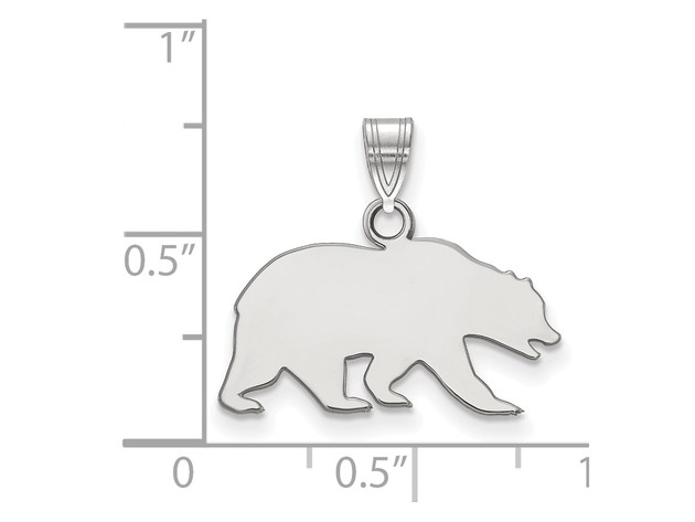 NCAA 10k White Gold California Berkeley Small Pendant