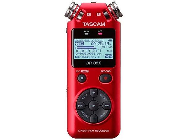 Tascam DR-05X Stereo Handheld Digital Audio Recorder & USB Audio Interface, Red (Used, Open Retail Box)